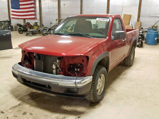 1GCDT146058209521 - 2005 CHEVROLET COLORADO MAROON photo 2