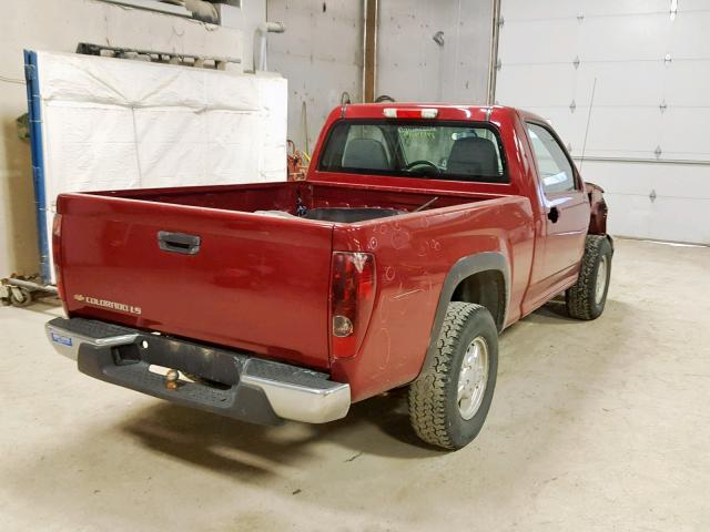 1GCDT146058209521 - 2005 CHEVROLET COLORADO MAROON photo 4