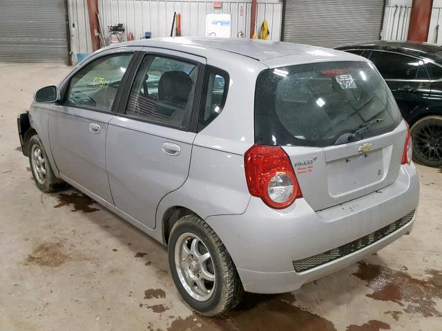 KL1TD6DE6AB107030 - 2010 CHEVROLET AVEO LS SILVER photo 3