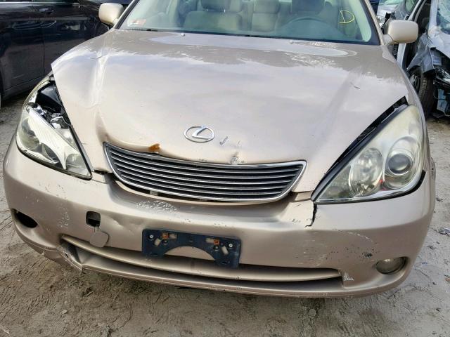 JTHBA30G855094366 - 2005 LEXUS ES 330 GOLD photo 9