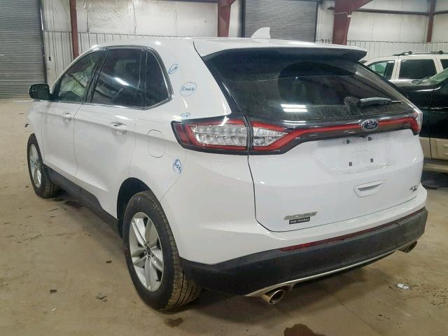 2FMPK4J85HBB59784 - 2017 FORD EDGE SEL WHITE photo 3