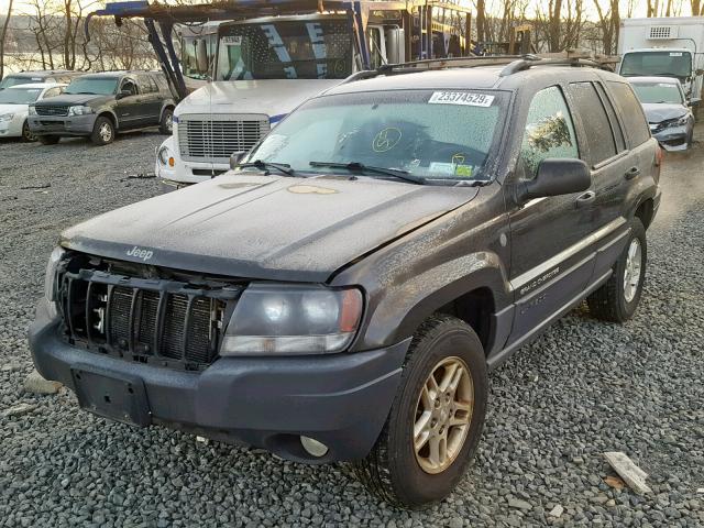 1J4GW48S64C398646 - 2004 JEEP GRAND CHER GRAY photo 2