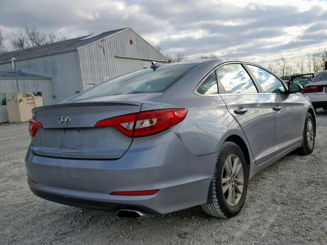 5NPE24AF5FH156718 - 2015 HYUNDAI SONATA SE GRAY photo 4