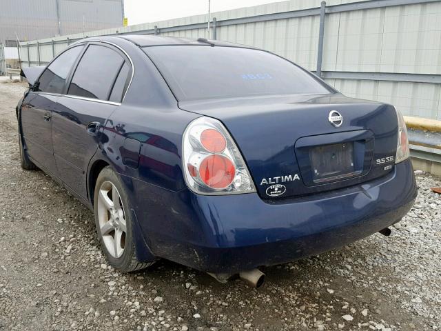 1N4BL11D65N443146 - 2005 NISSAN ALTIMA SE BLUE photo 3