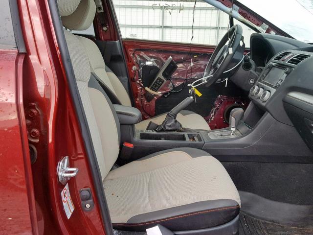 JF2GPABC2G8268682 - 2016 SUBARU CROSSTREK RED photo 5