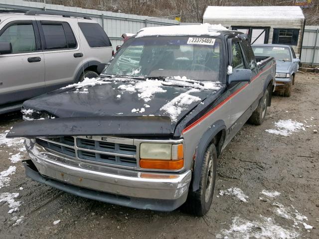 1B7FL23X5PS109042 - 1993 DODGE DAKOTA TWO TONE photo 2