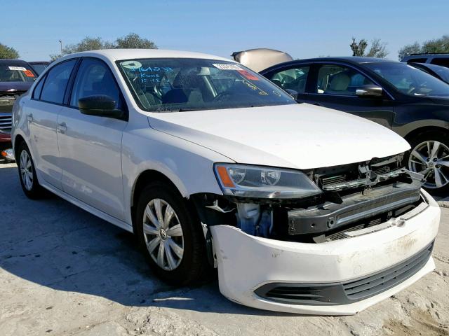 3VW1K7AJ2CM413289 - 2012 VOLKSWAGEN JETTA BASE WHITE photo 1
