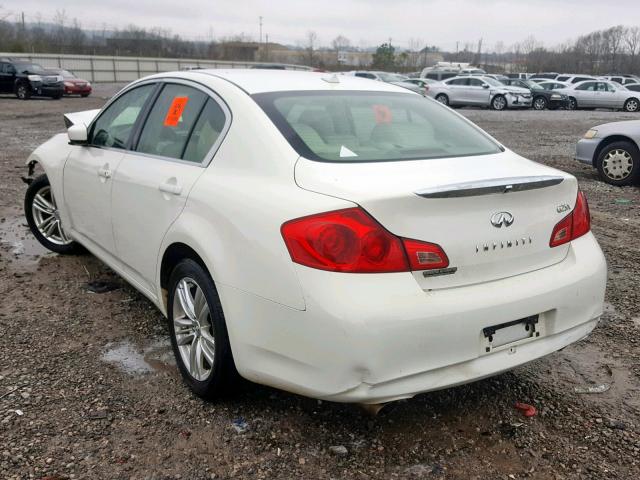 JN1DV6AR9BM451641 - 2011 INFINITI G25 WHITE photo 3