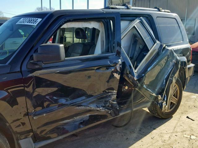 1J8FF48W77D293884 - 2007 JEEP PATRIOT LI BLACK photo 9