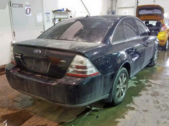 1FAHP24W98G152358 - 2008 FORD TAURUS SEL BLACK photo 4