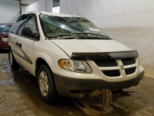 1B4GP25302B704728 - 2002 DODGE CARAVAN SE WHITE photo 1