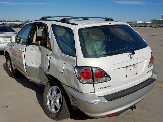 JTJGF10U020129958 - 2002 LEXUS RX 300 WHITE photo 3