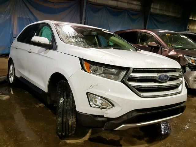 2FMTK4J98FBB59850 - 2015 FORD EDGE SEL WHITE photo 1