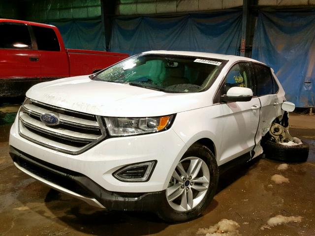 2FMTK4J98FBB59850 - 2015 FORD EDGE SEL WHITE photo 2