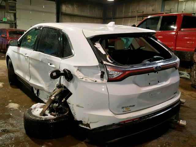 2FMTK4J98FBB59850 - 2015 FORD EDGE SEL WHITE photo 3