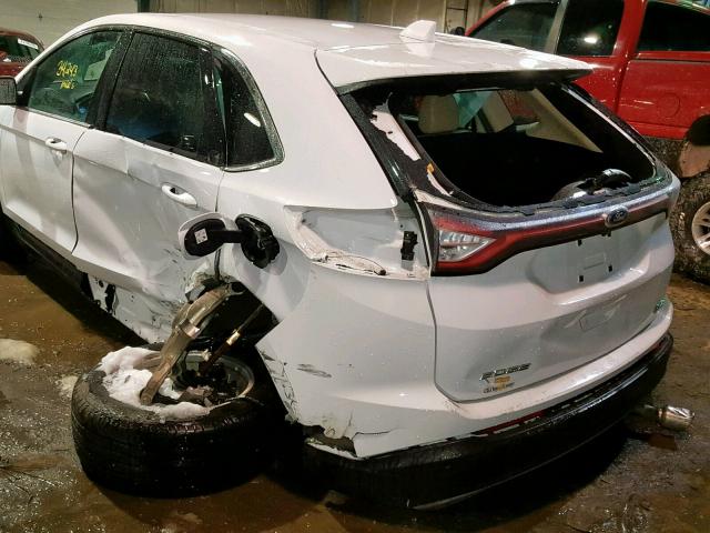 2FMTK4J98FBB59850 - 2015 FORD EDGE SEL WHITE photo 9