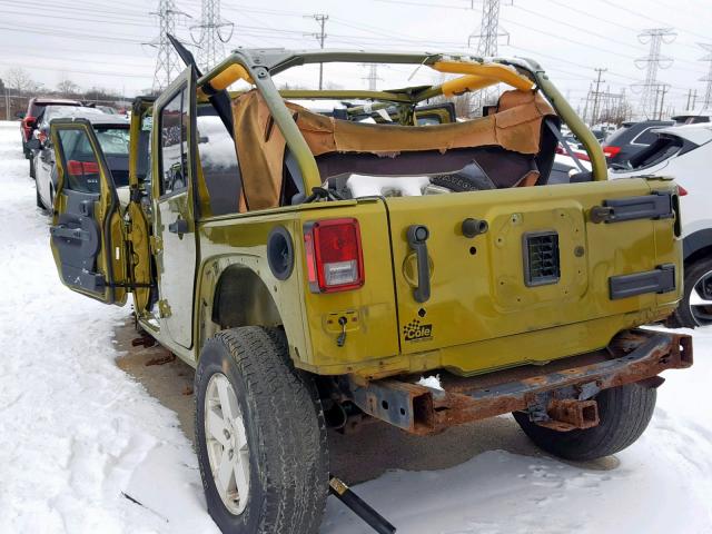 1J8GA59117L198187 - 2007 JEEP WRANGLER S GREEN photo 3