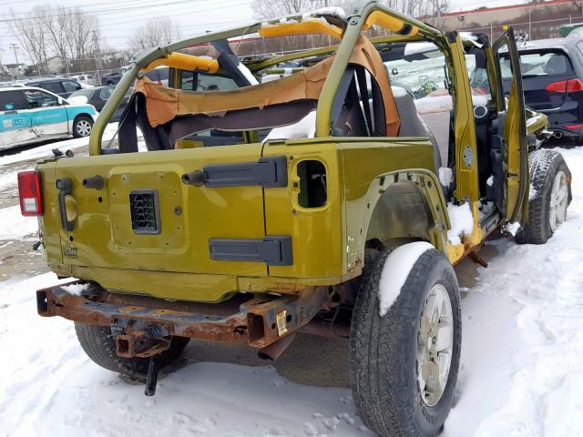 1J8GA59117L198187 - 2007 JEEP WRANGLER S GREEN photo 4