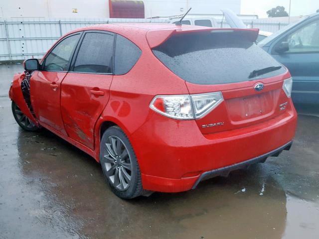 JF1GH76679G825197 - 2009 SUBARU IMPREZA WR RED photo 3