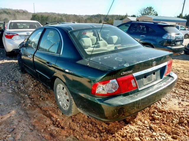 KNAGD126555379109 - 2005 KIA OPTIMA LX GREEN photo 3