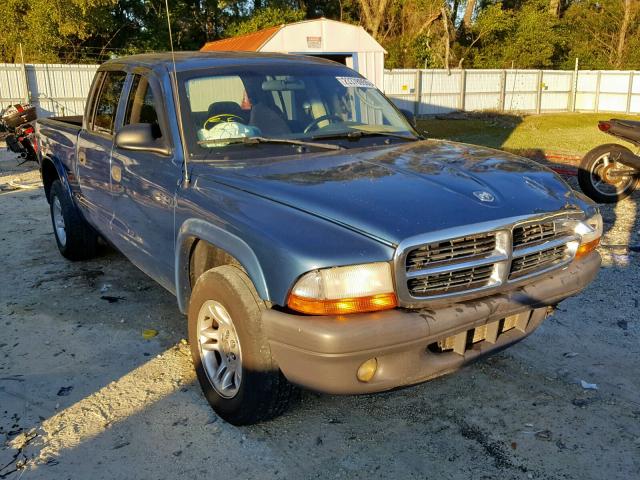 1D7HL38N84S768675 - 2004 DODGE DAKOTA QUA BLUE photo 1