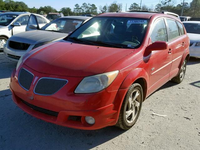 5Y2SL63855Z437175 - 2005 PONTIAC VIBE RED photo 2