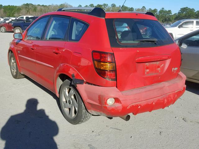 5Y2SL63855Z437175 - 2005 PONTIAC VIBE RED photo 3