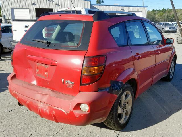 5Y2SL63855Z437175 - 2005 PONTIAC VIBE RED photo 4