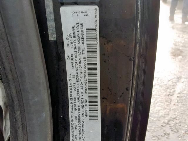 3VWCM31Y55M369915 - 2005 VOLKSWAGEN NEW BEETLE Qara foto 10