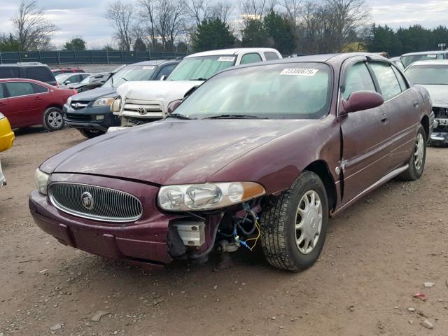 1G4HP52K744102643 - 2004 BUICK LESABRE CU MAROON photo 2