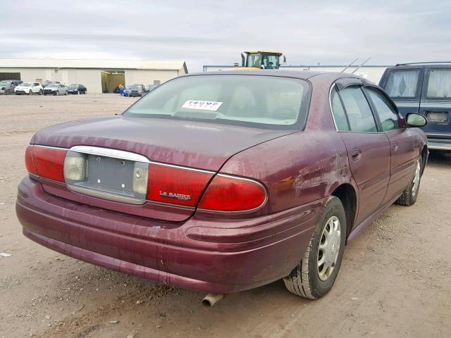 1G4HP52K744102643 - 2004 BUICK LESABRE CU MAROON photo 4