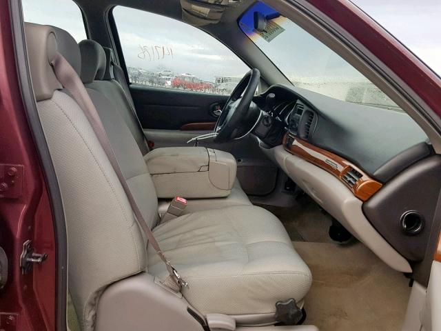 1G4HP52K744102643 - 2004 BUICK LESABRE CU MAROON photo 5