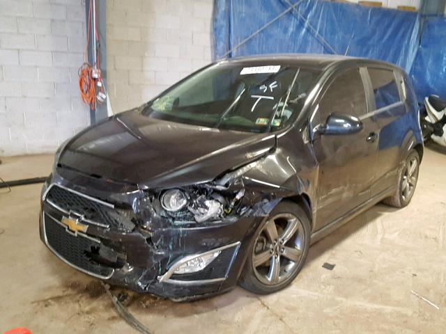 1G1JG6SB7D4218252 - 2013 CHEVROLET SONIC RS BLACK photo 2