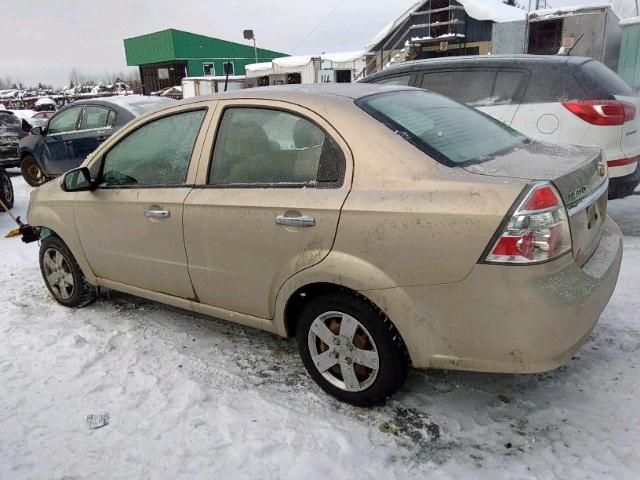 3G1TC5DG9BL134271 - 2011 CHEVROLET AVEO LT GOLD photo 3