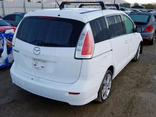 JM1CR29L290338184 - 2009 MAZDA 5 WHITE photo 4