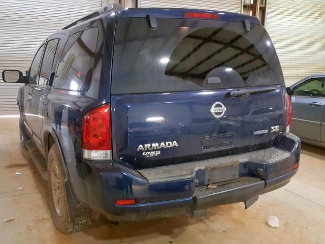 5N1BA0ND8AN623416 - 2010 NISSAN ARMADA SE BLUE photo 3