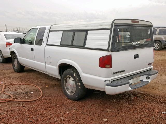 1GTCS19W228234701 - 2002 GMC SONOMA WHITE photo 3