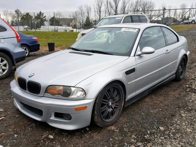 WBSBL93443JR24287 - 2003 BMW M3 SILVER photo 2