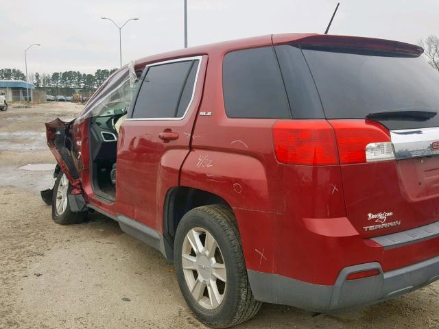 2GKALMEK4D6208431 - 2013 GMC TERRAIN SL RED photo 3