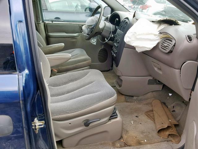 1C4GJ25312B632409 - 2002 CHRYSLER VOYAGER BLUE photo 5