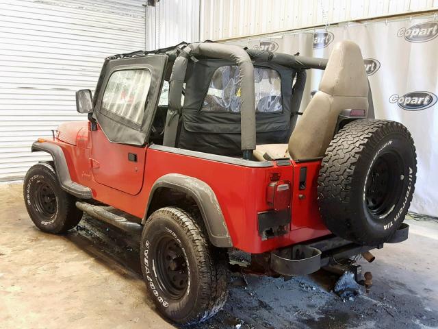 1J4FY19P8SP217163 - 1995 JEEP WRANGLER / RED photo 3