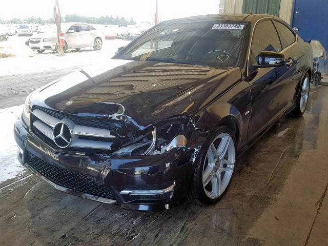 WDDGJ4HB3CF818029 - 2012 MERCEDES-BENZ C 250 BLACK photo 2