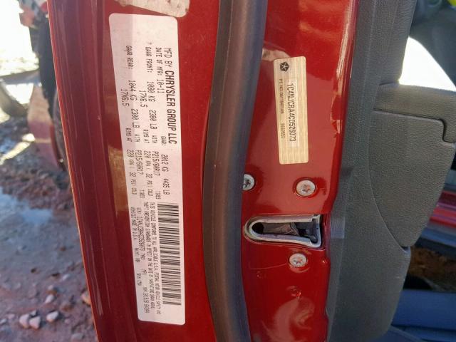 1C4NJCBA4CD526073 - 2012 JEEP COMPASS SP 红色 照片 10