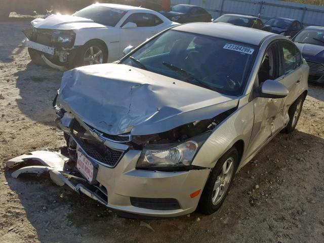 1G1PC5SB0D7300676 - 2013 CHEVROLET CRUZE LT SILVER photo 2