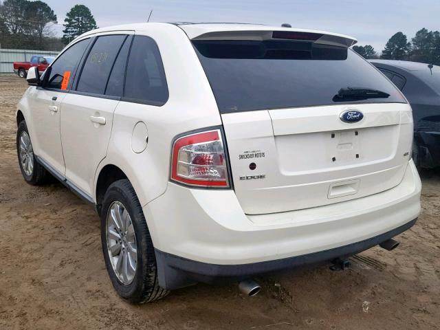 2FMDK38C18BA60581 - 2008 FORD EDGE SEL WHITE photo 3