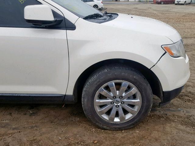 2FMDK38C18BA60581 - 2008 FORD EDGE SEL WHITE photo 9