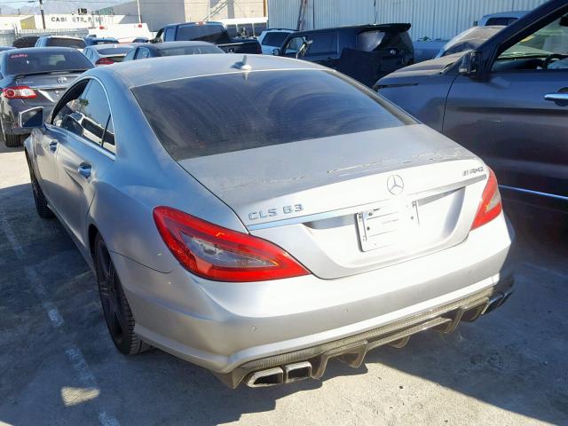 WDDLJ7EB0CA050382 - 2012 MERCEDES-BENZ CLS 63 AMG SILVER photo 3