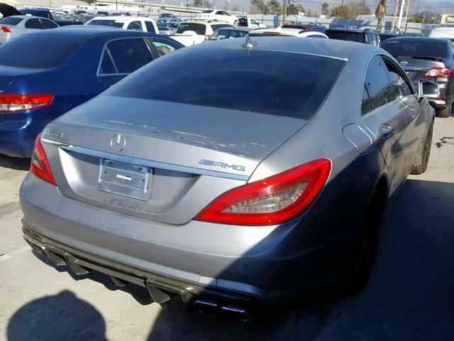 WDDLJ7EB0CA050382 - 2012 MERCEDES-BENZ CLS 63 AMG SILVER photo 4