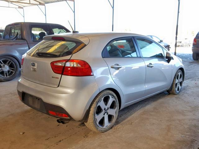 KNADN5A38C6060597 - 2012 KIA RIO EX SILVER photo 4