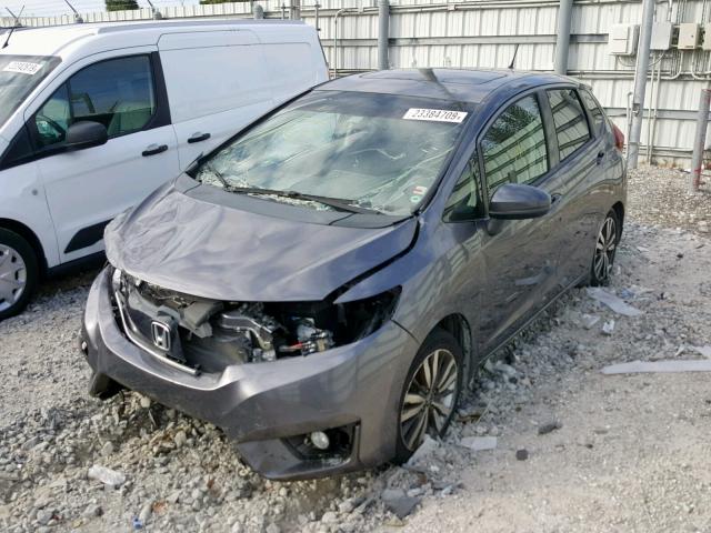 3HGGK5H82FM758722 - 2015 HONDA FIT EX GRAY photo 2